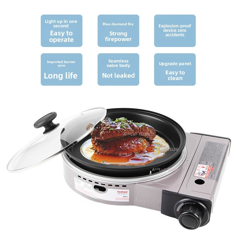Home Cooking Gas - Tragbarer Windgeschützter Gasbrenner ZGP-2 für Outdoor-Camping