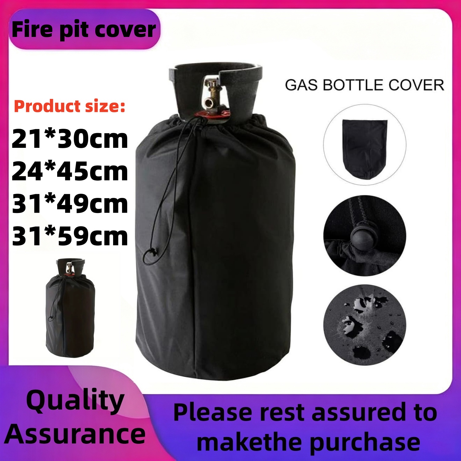 Home Cooking Gas - asky Gasflaschenabdeckung mit wasserdichter Beschichtung, schützende
